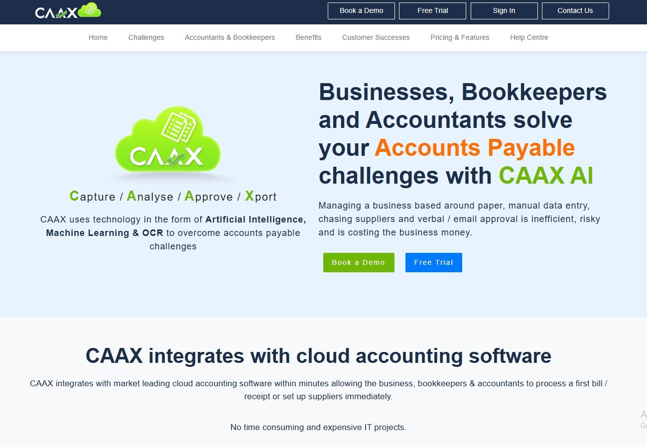 CAAX desktop screen