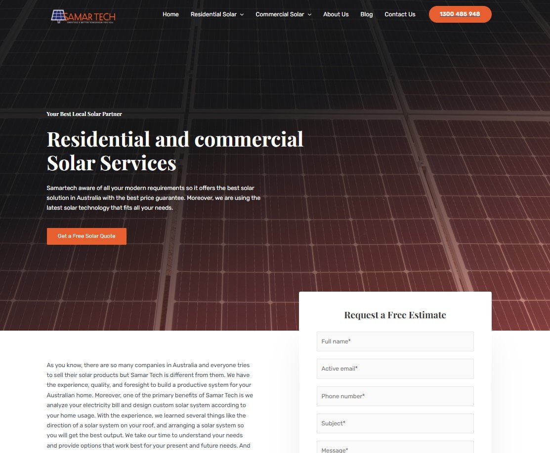 Samartech desktop screen