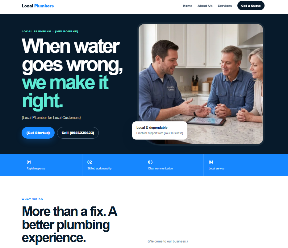 Plumber Tamplate three